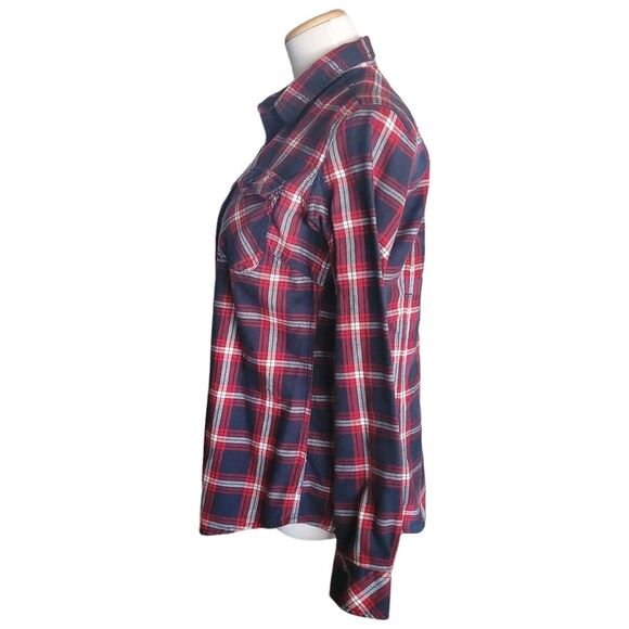 Duluth Trading Co Women's Crosscut Wicking Flannel Shirt Size Medium 31706 - Picture 2 of 15